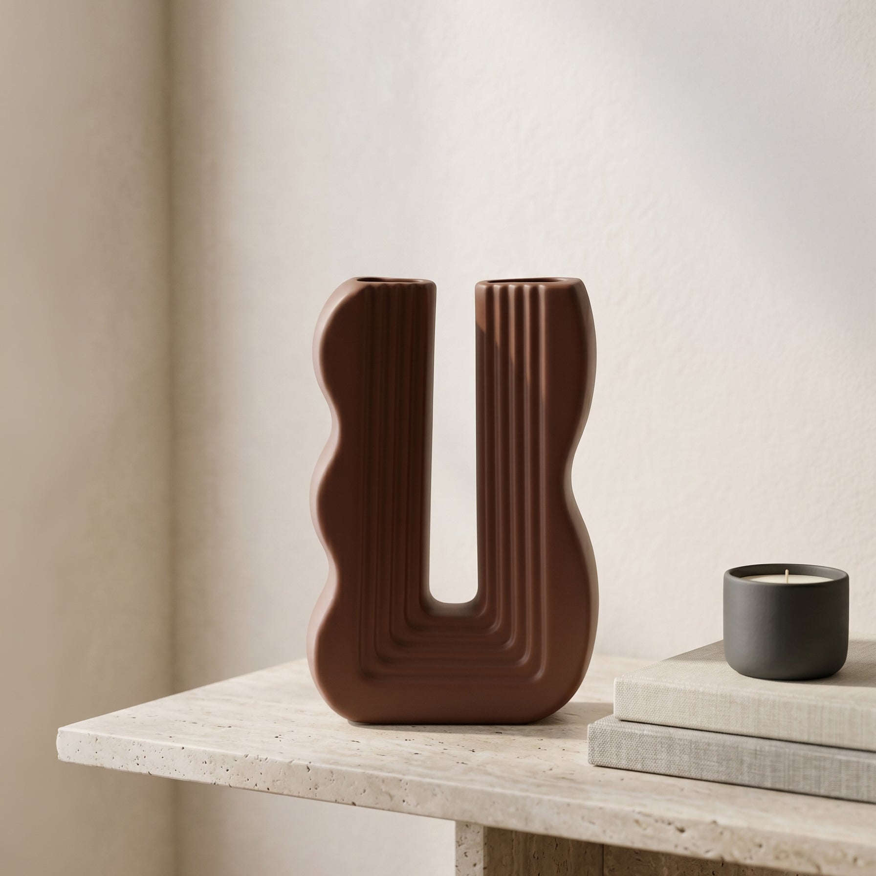 Mauve Ceramic Vase By Zodiya