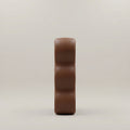 Mauve Terracotta Ceramic Flower Vase (U shaped, Wavy ) By Zodiya