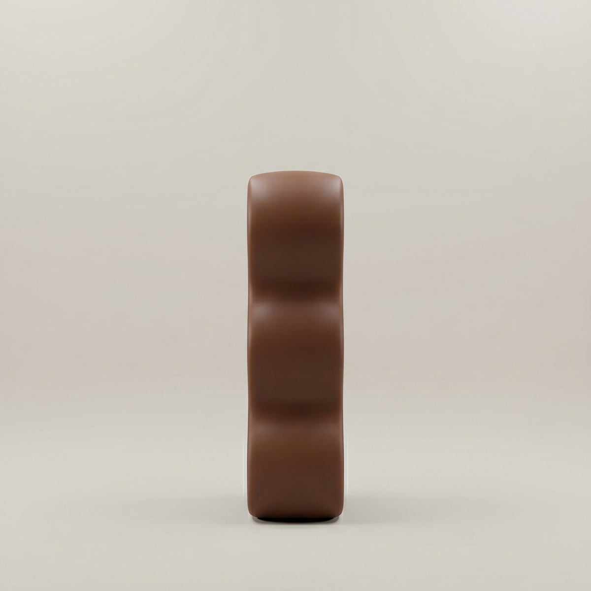 Mauve Terracotta Ceramic Flower Vase (U shaped, Wavy ) By Zodiya