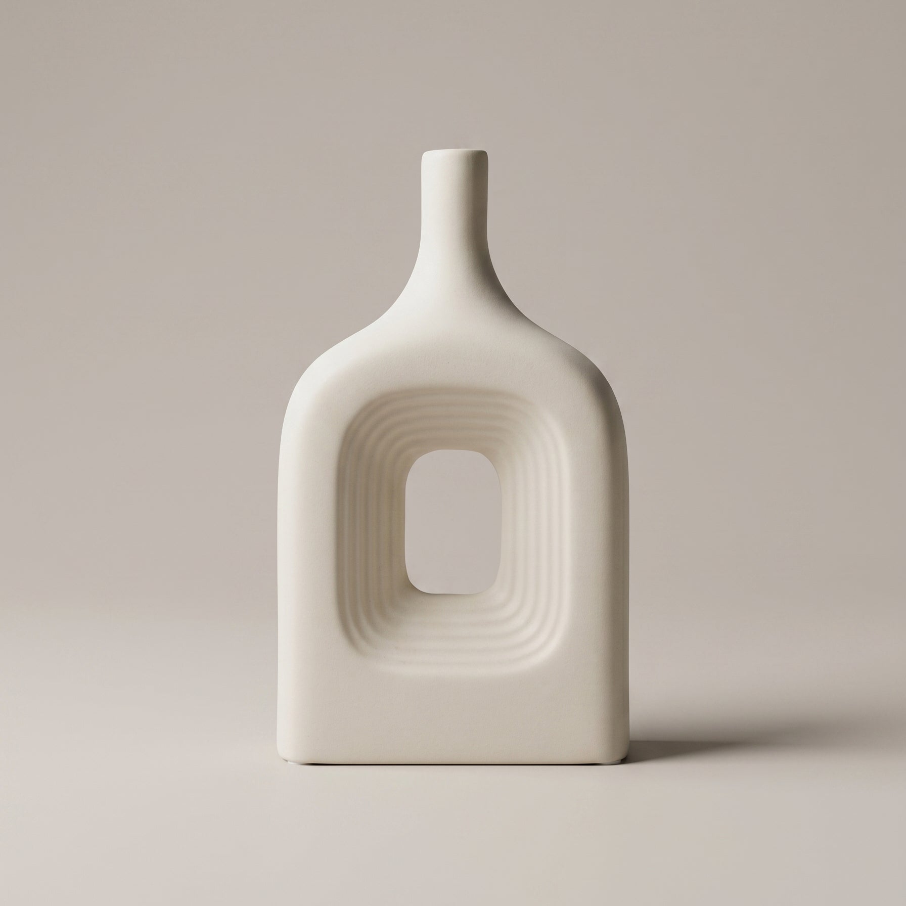 Mauve Cream Ceramic Vase By Zodiya-4
