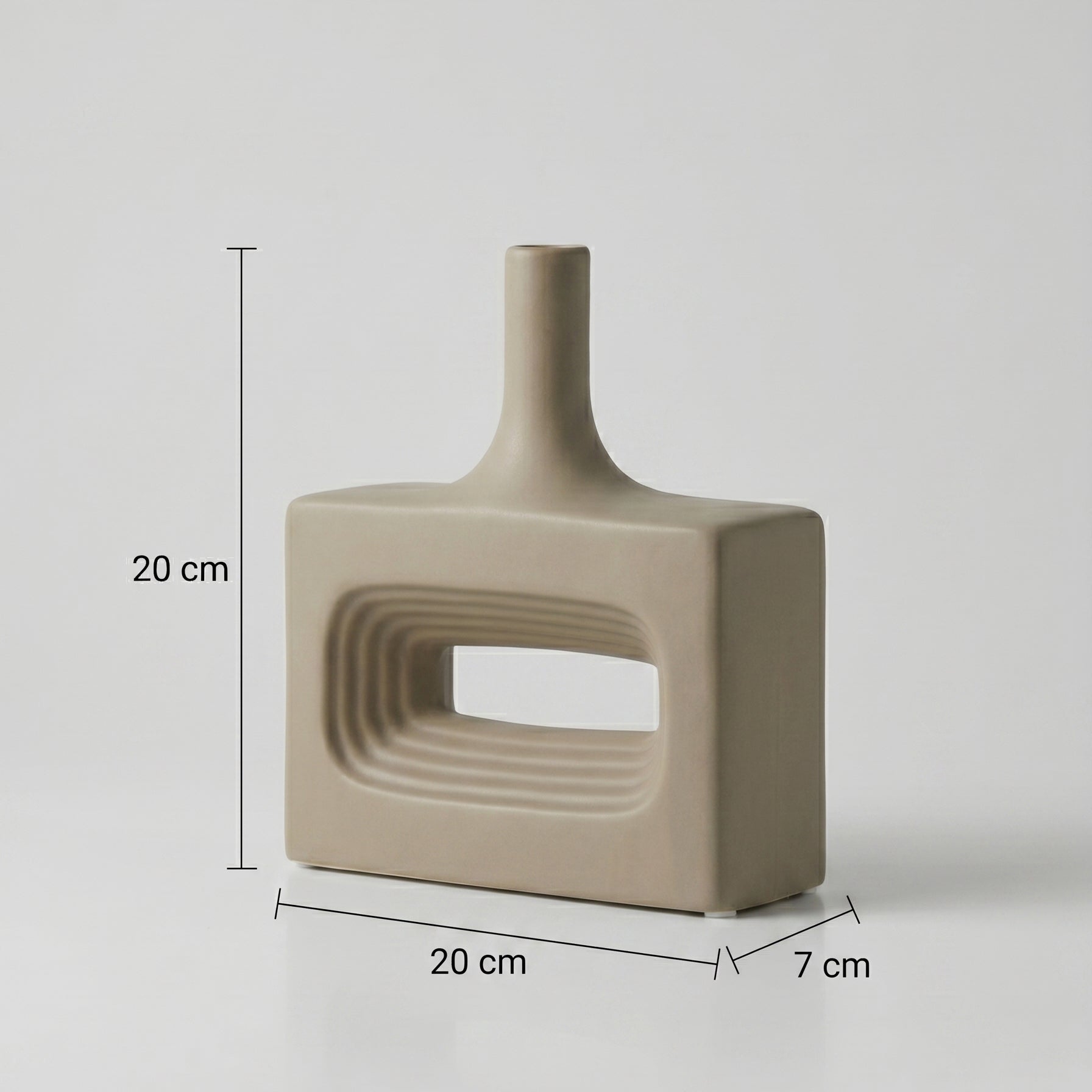 Mauve cream Ceramic Vase By Zodiya-2