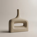 Mauve Beige Hollow Rectangular Ceramic Vase By Zodiya