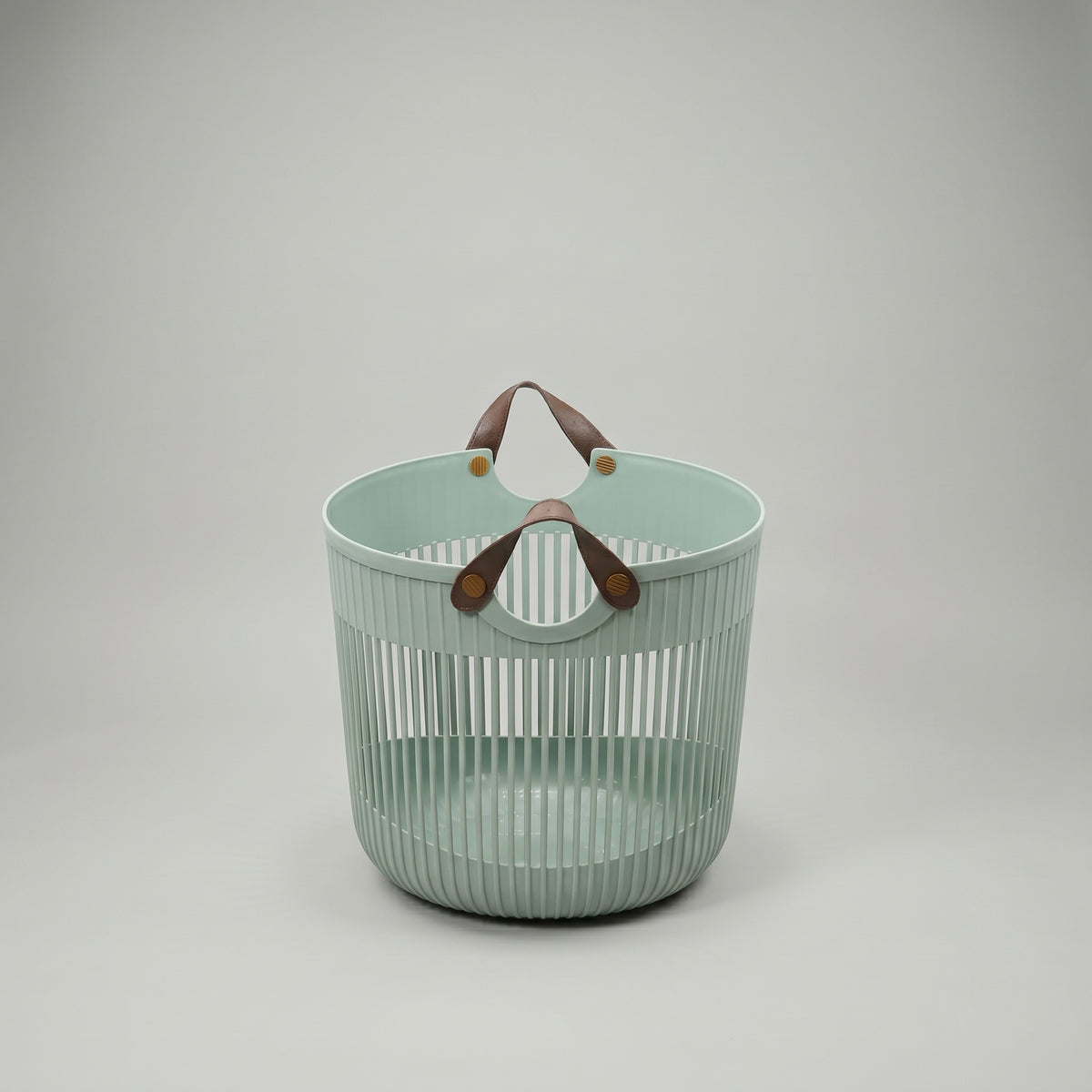 Grey Plastic Laundry Basket By Zodiya