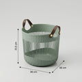 Grey Plastic Laundry Basket By Zodiya