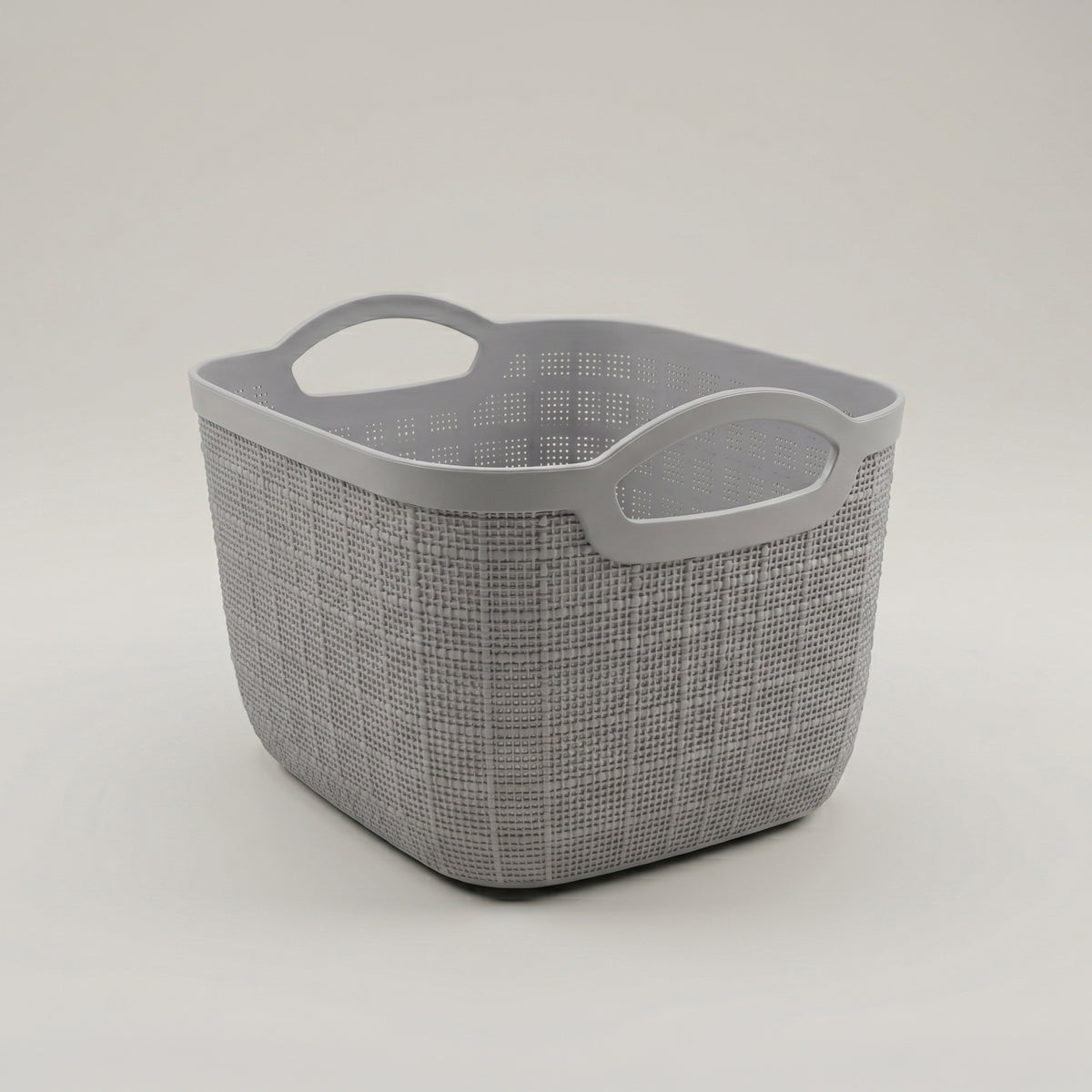 Grey Multipurpose Organiser Basket with Handles By Zodiya