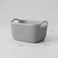 Grey Multipurpose Organiser Basket with Handles By Zodiya