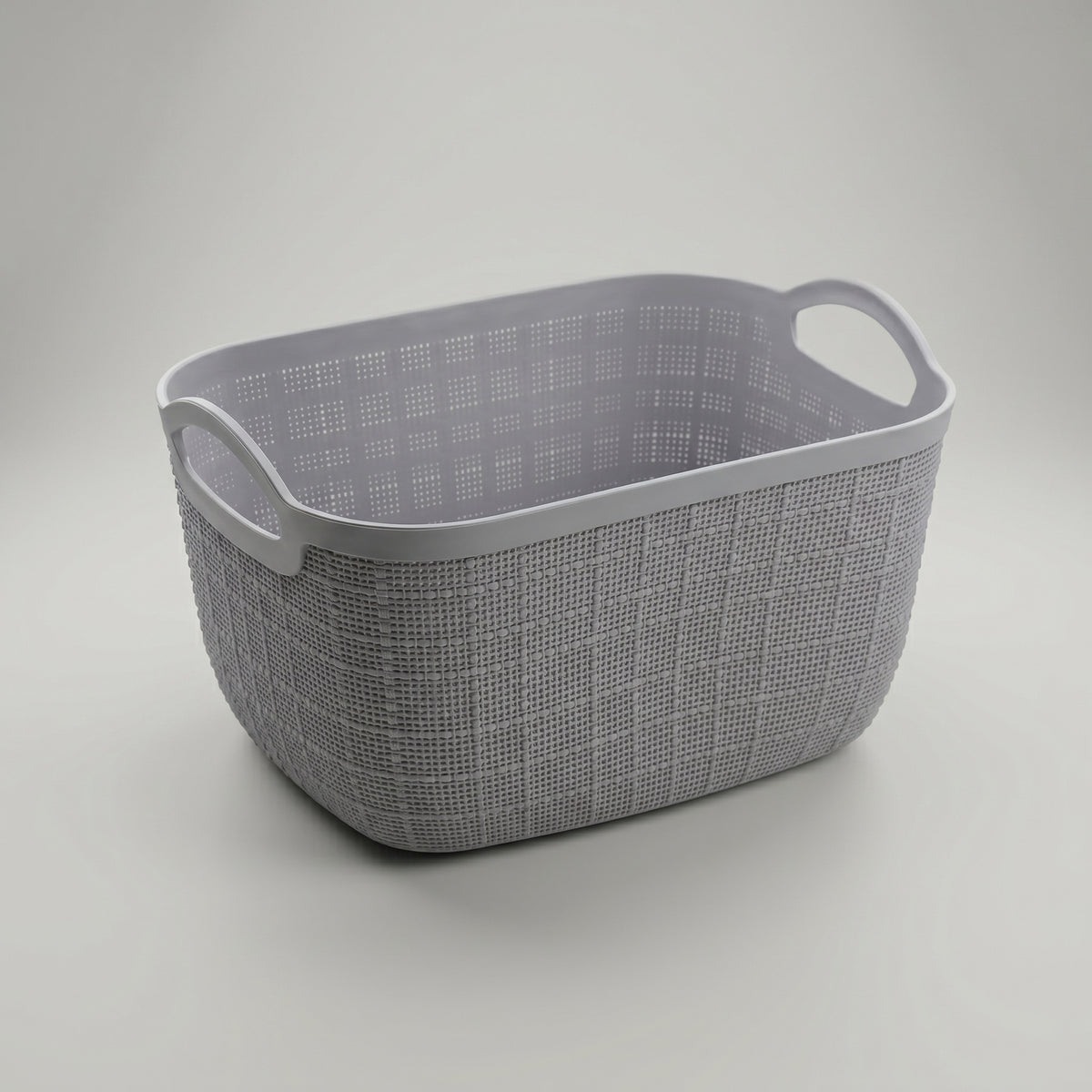 Grey Multipurpose Organiser Basket with Handles By Zodiya