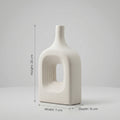Mauve Off-White Hollow Arch Ceramic Vase By Zodiya