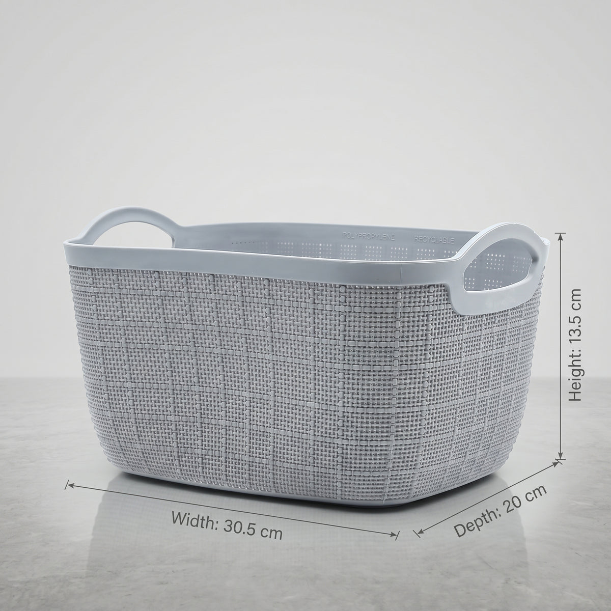 Grey Multipurpose Organiser Basket by Zodiya