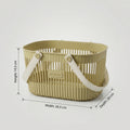 Beige Multipurpose Organiser Basket with Handle by Zodiya