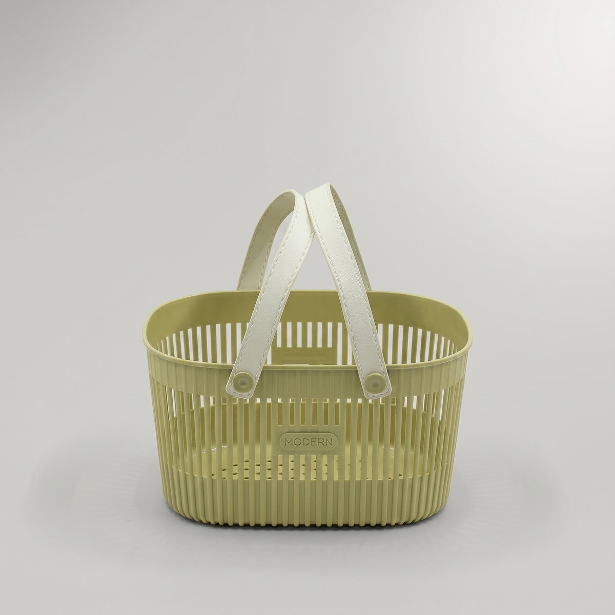 Beige Multipurpose Organiser Basket with Handle by Zodiya