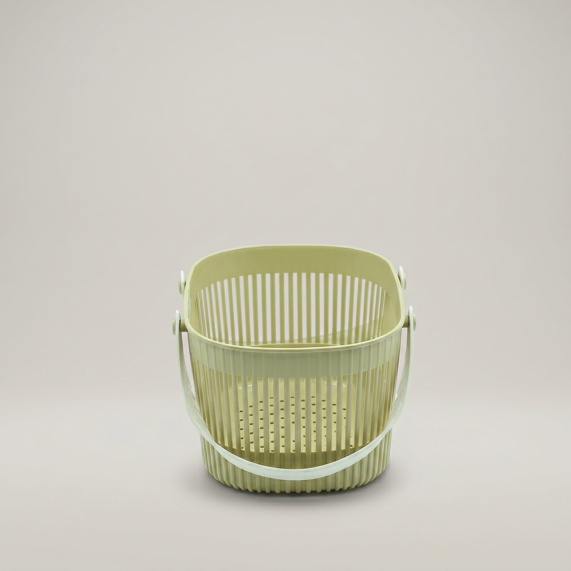 Beige Multipurpose Organiser Basket with Handle by Zodiya-4
