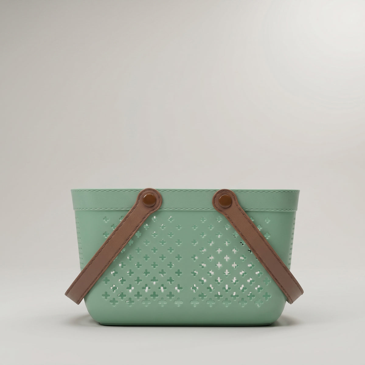 Green Multipurpose Organiser Basket with Handle by Zodiya