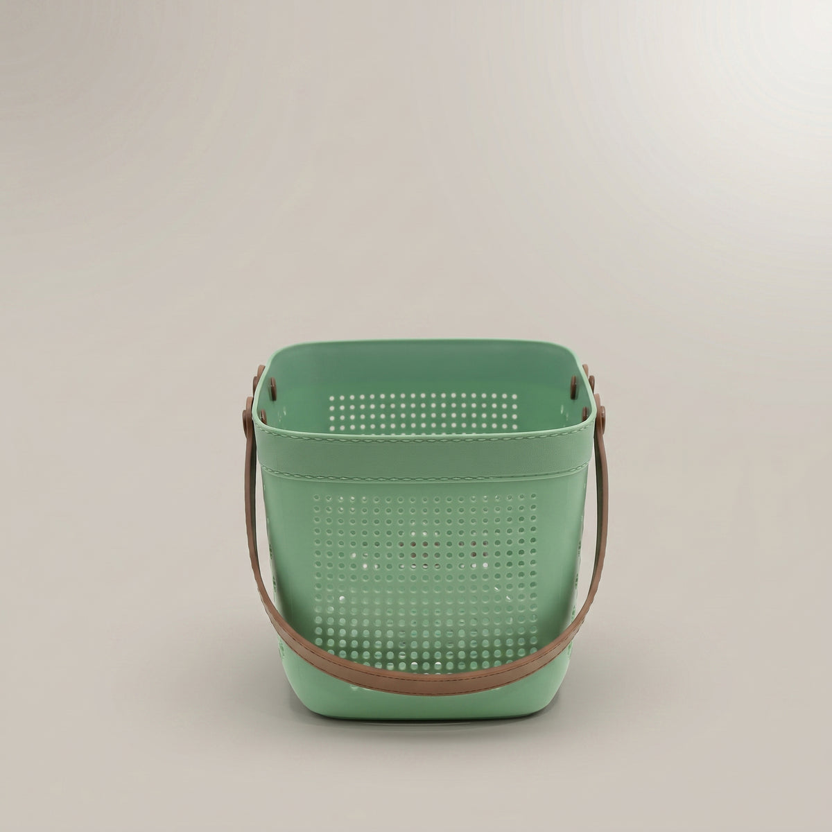Green Multipurpose Organiser Basket with Handle by Zodiya