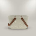 Off White Multipurpose Organiser Basket with Handle by Zodiya