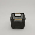 Black Multipurpose Storage Basket with Wooden Handles by Zodiya