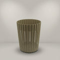 Grey Medium Ribbed Plastic Trash Bin by Zodiya