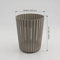 Grey Medium Ribbed Plastic Trash Bin by Zodiya
