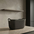 Black Plastic Multipurpose Storage Basket by Zodiya