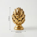 Gold Polished Pinecone Finial Ceramic Vase by Zodiya
