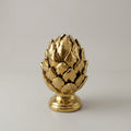 Gold Polished Pinecone Finial Ceramic Vase by Zodiya