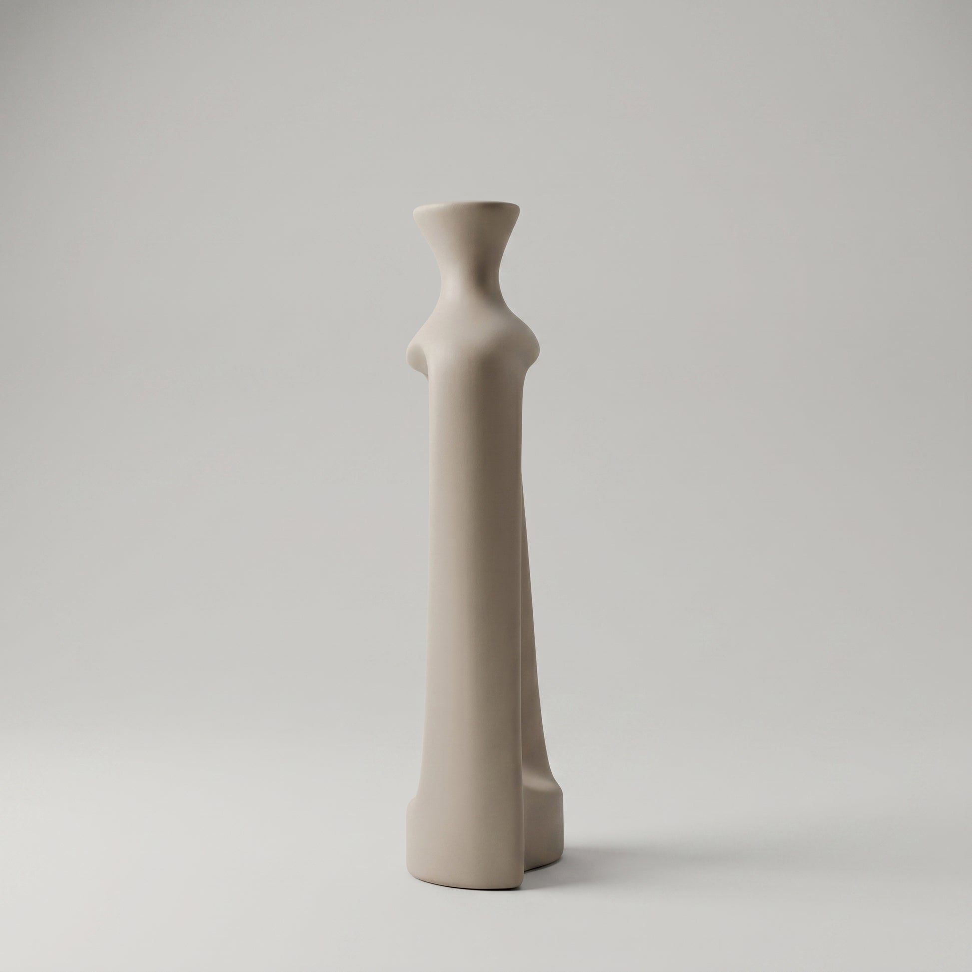 MAUVE Beige Center Cutout Ceramic Flower Vase by Zodiya-4