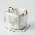 White Plastic Laundry Basket by Zodiya