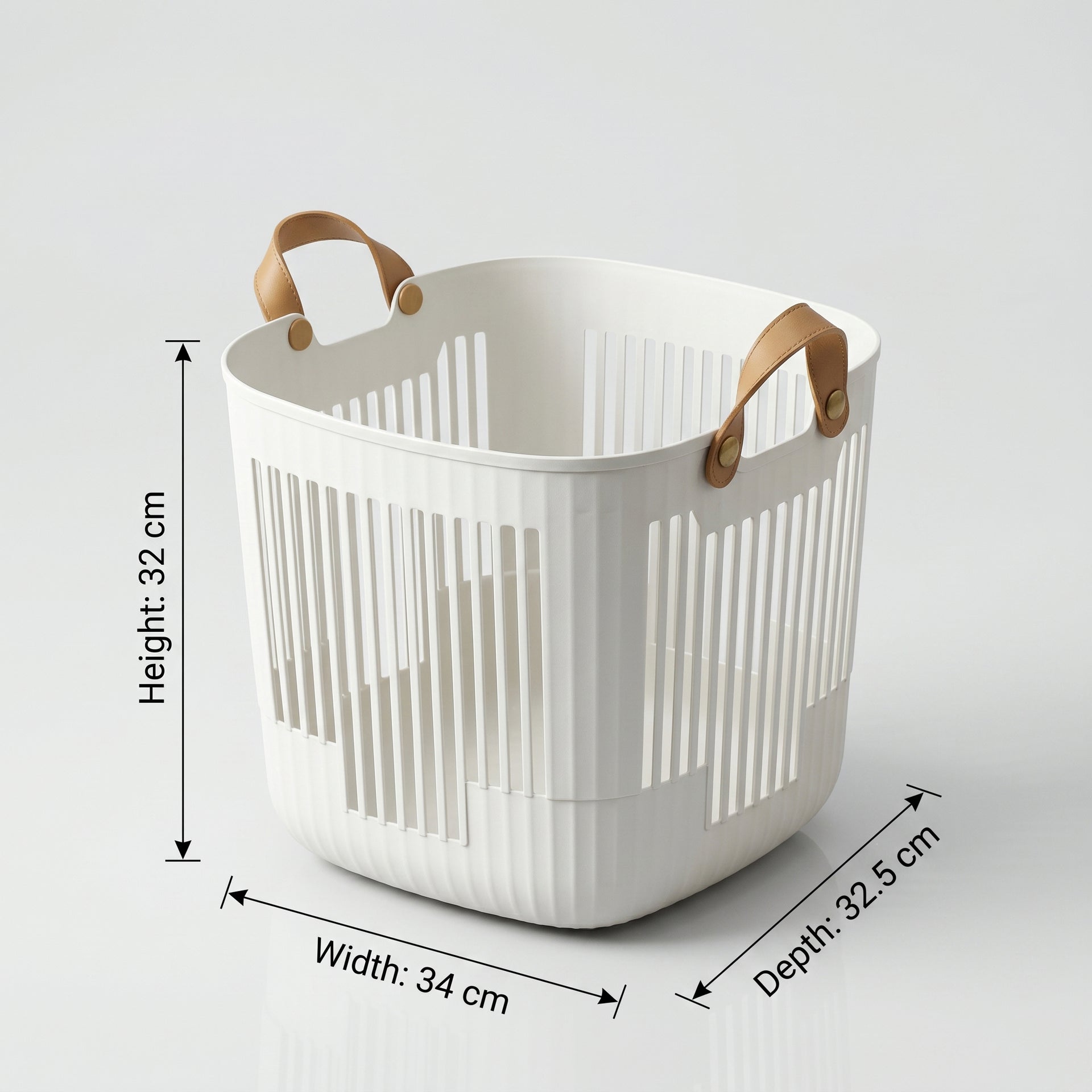 White Small Laundry Basket by Zodiya