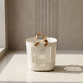 White Plastic Laundry Basket by Zodiya