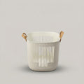 White Plastic Laundry Basket by Zodiya