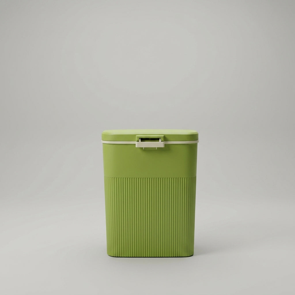 Green Trash Bin with Pedal by Zodiya