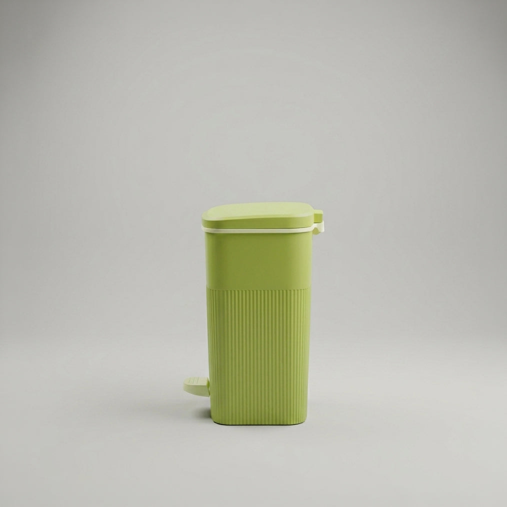 Green Trash Bin with Pedal by Zodiya