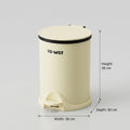 Cream Trash Bin by Zodiya