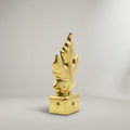 Green & Gold Ceramic Maple Leaf Decor by Zodiya