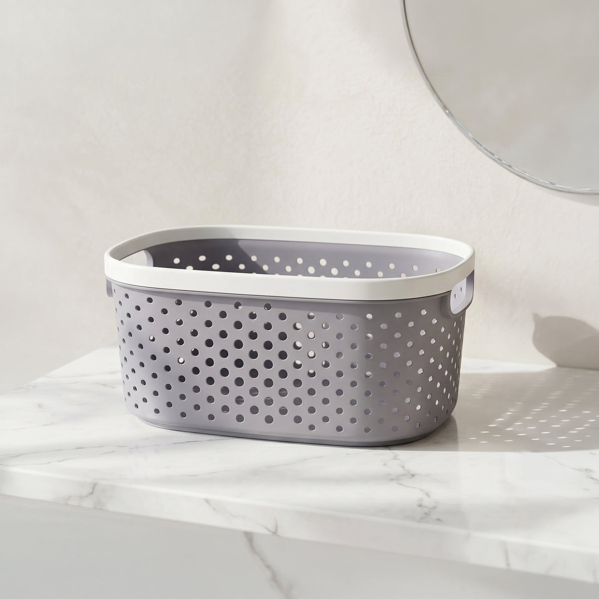 Grey Multipurpose Organiser Basket by Zodiya