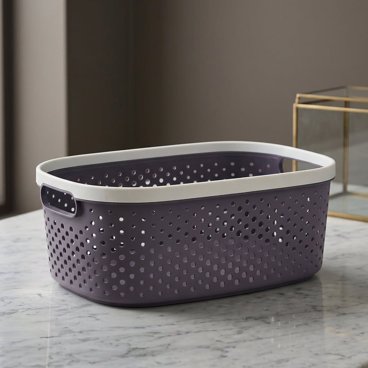 Purple Multipurpose Organiser Basket by Zodiya