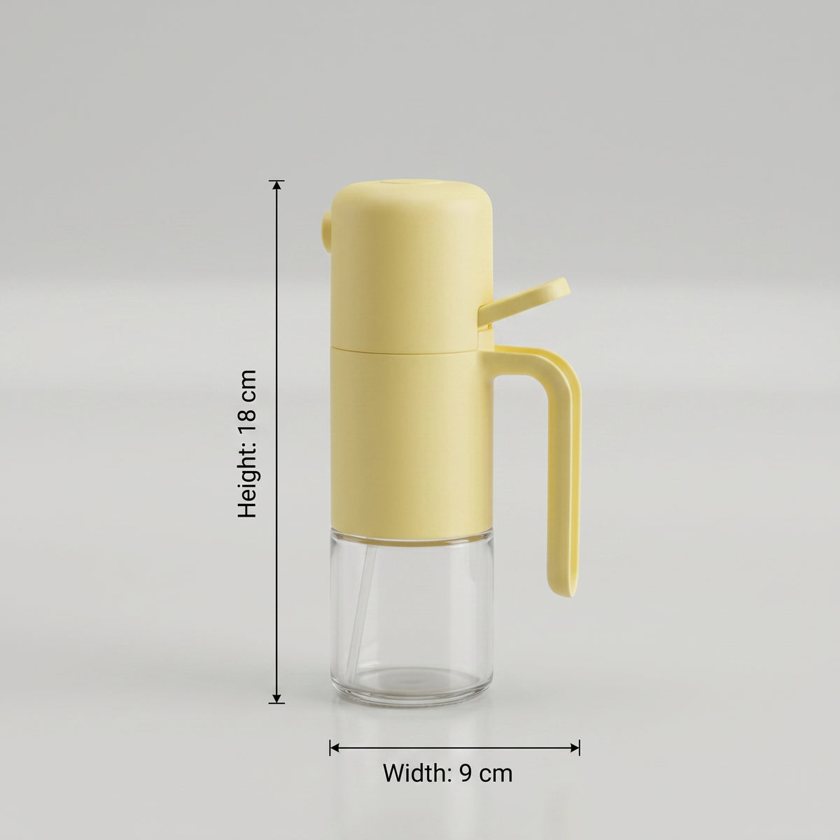 Yellow 210 ml Oil Dispenser Bottle by Zodiya
