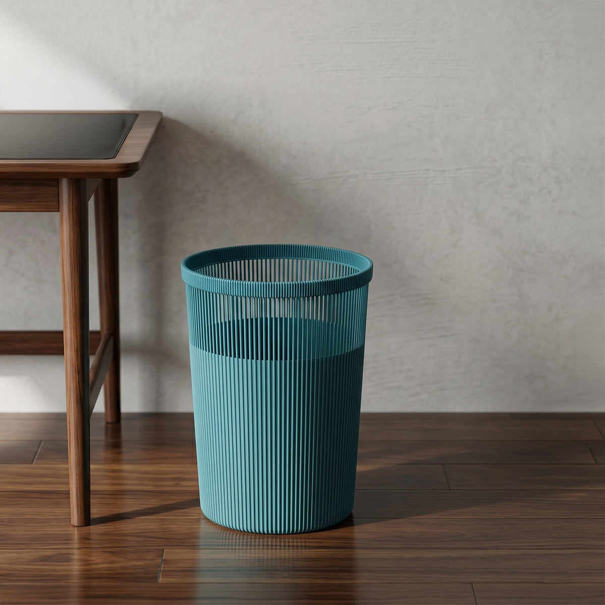 Teal Trash Bin by Zodiya