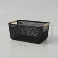 Black Multipurpose Metal Organiser Basket by Zodiya
