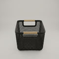Black Multipurpose Metal Organiser Basket by Zodiya
