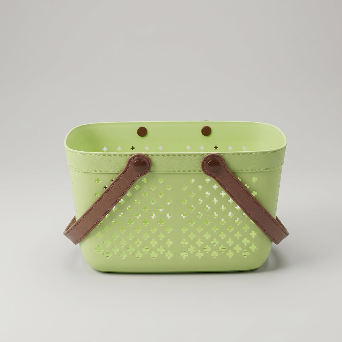 Pista Green Multipurpose Organiser Basket with Handle by Zodiya