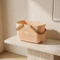 Orange Multipurpose Organiser Basket with Handles by Zodiya