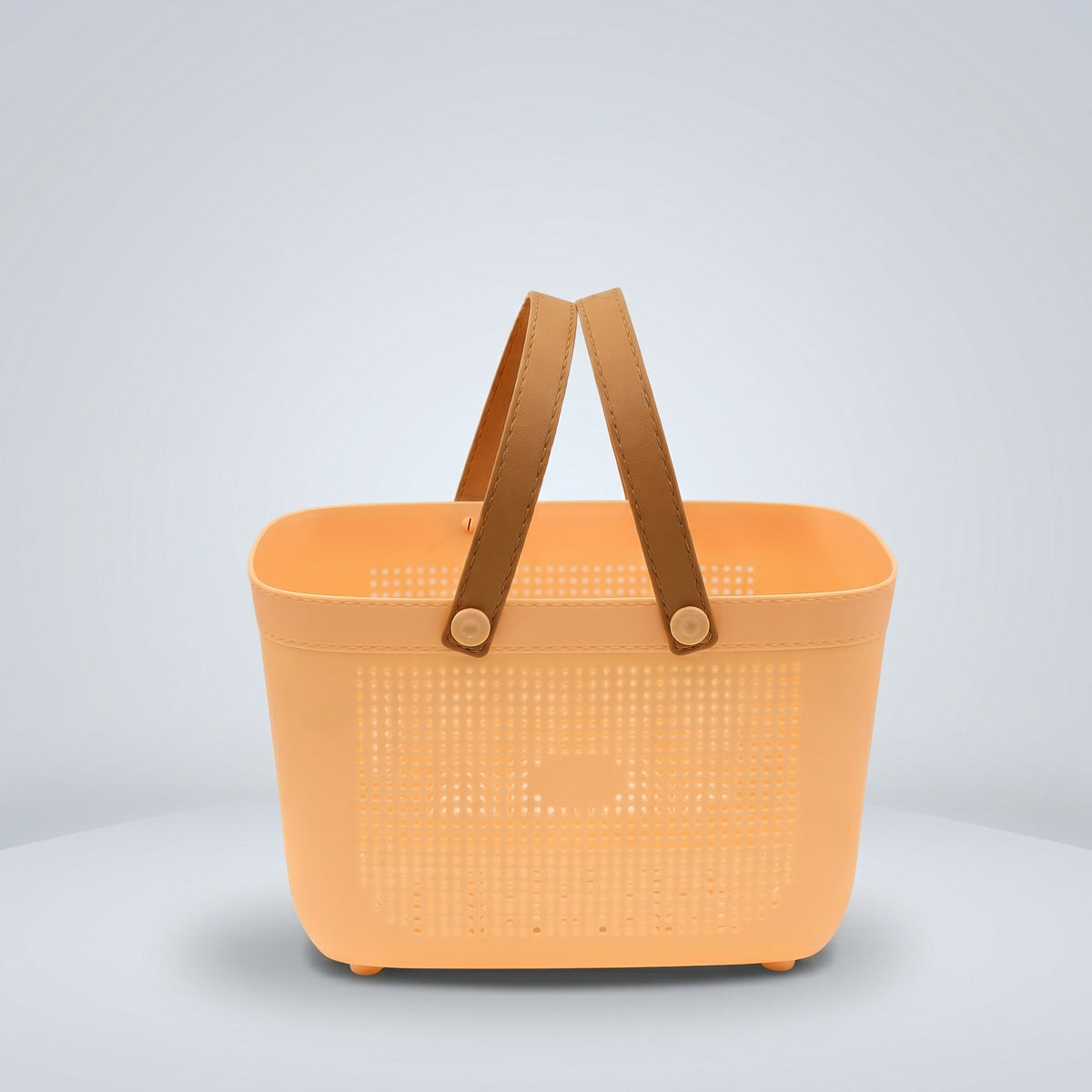 Orange Multipurpose Organiser Basket with Handles by Zodiya