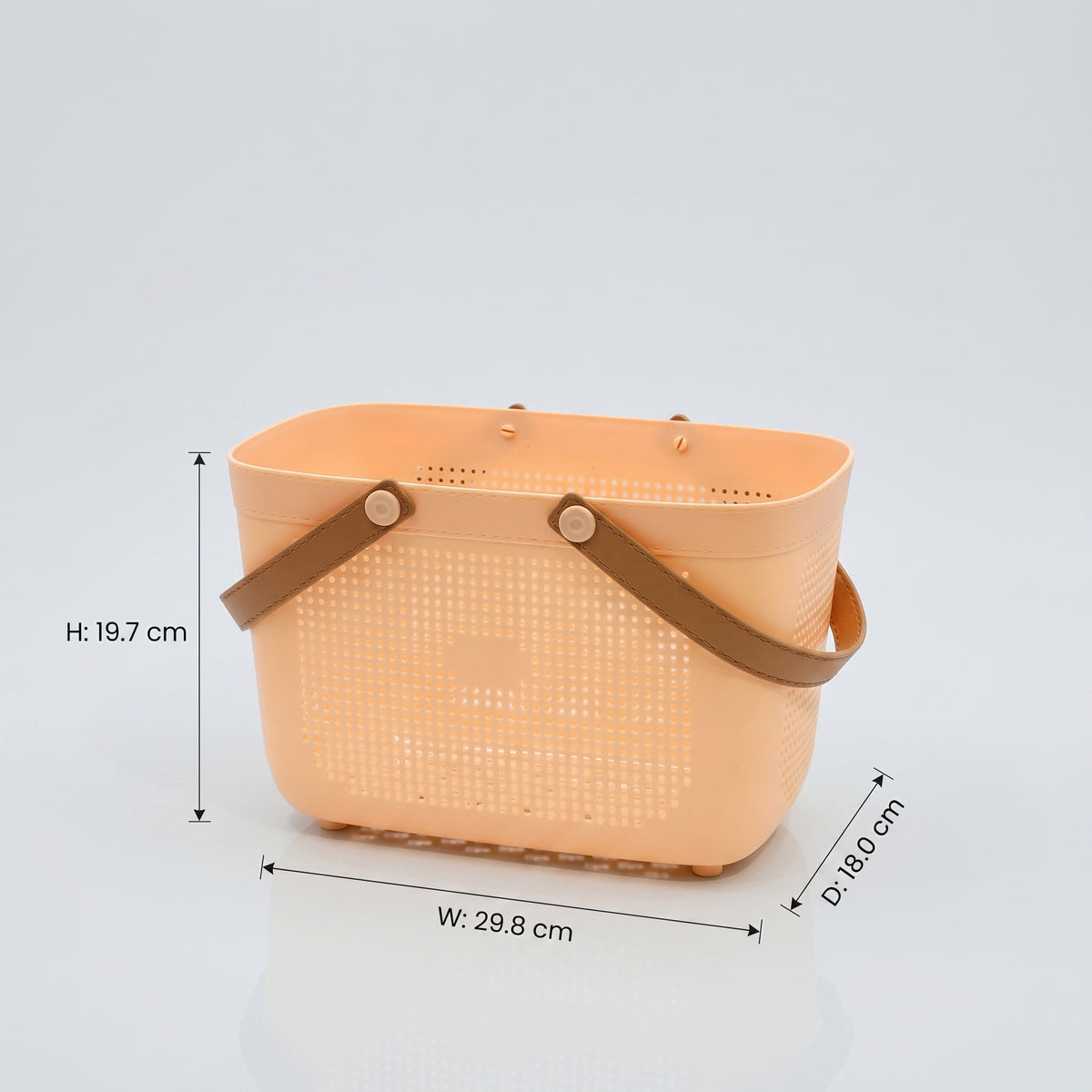 Orange Multipurpose Organiser Basket with Handles by Zodiya