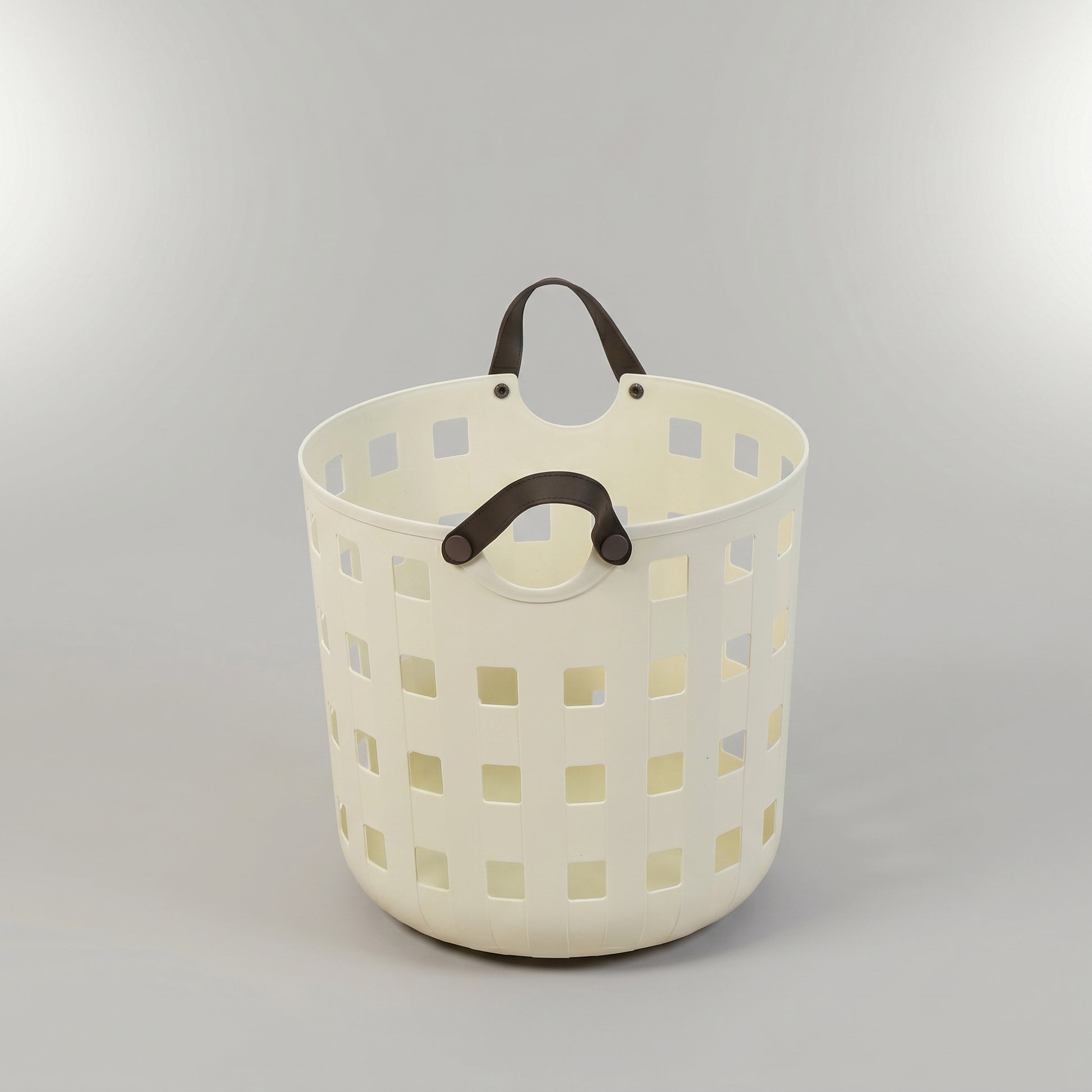 Large Cream Laundry Basket by Zodiya-3