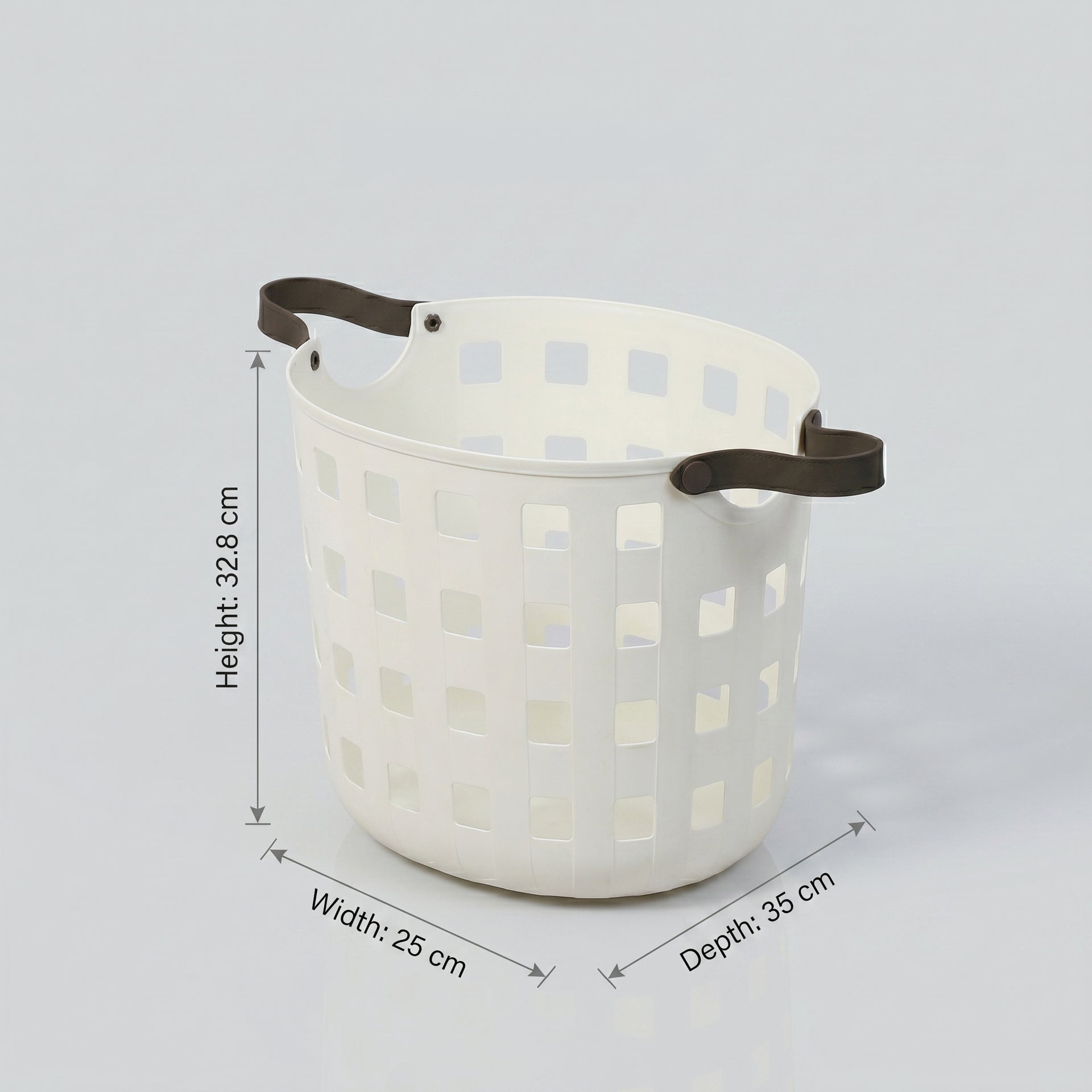 White Medium Laundry Basket  by Zodiya