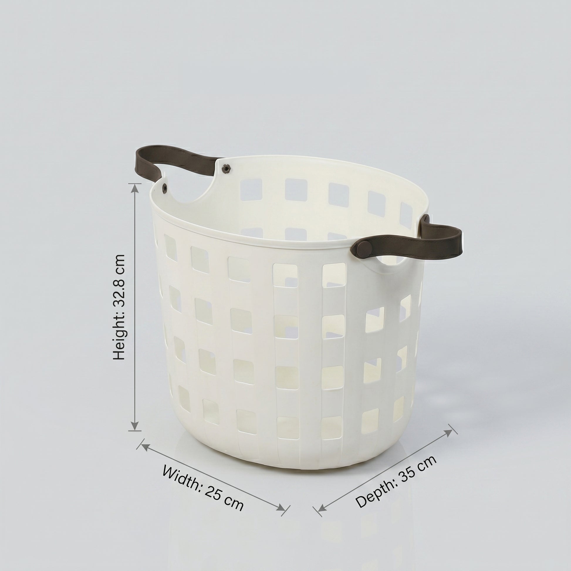 White Medium Laundry Basket  by Zodiya-2