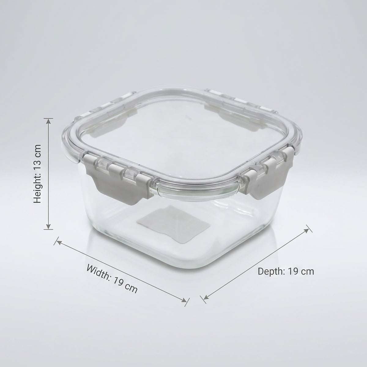 1800 ml Glass Food Storage Container Box by Zodiya