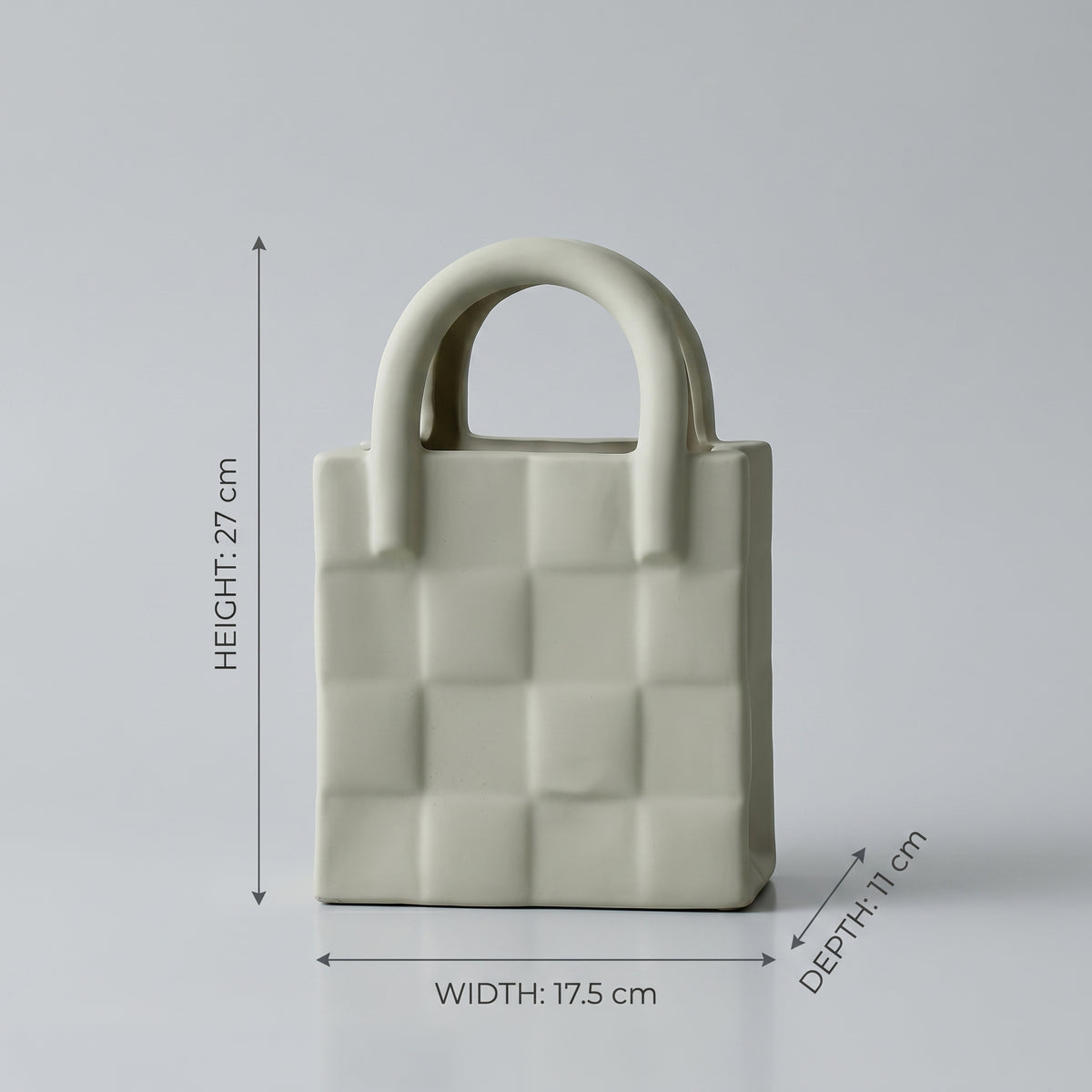 Sage Green Ceramic Handbag Vase by Zodiya