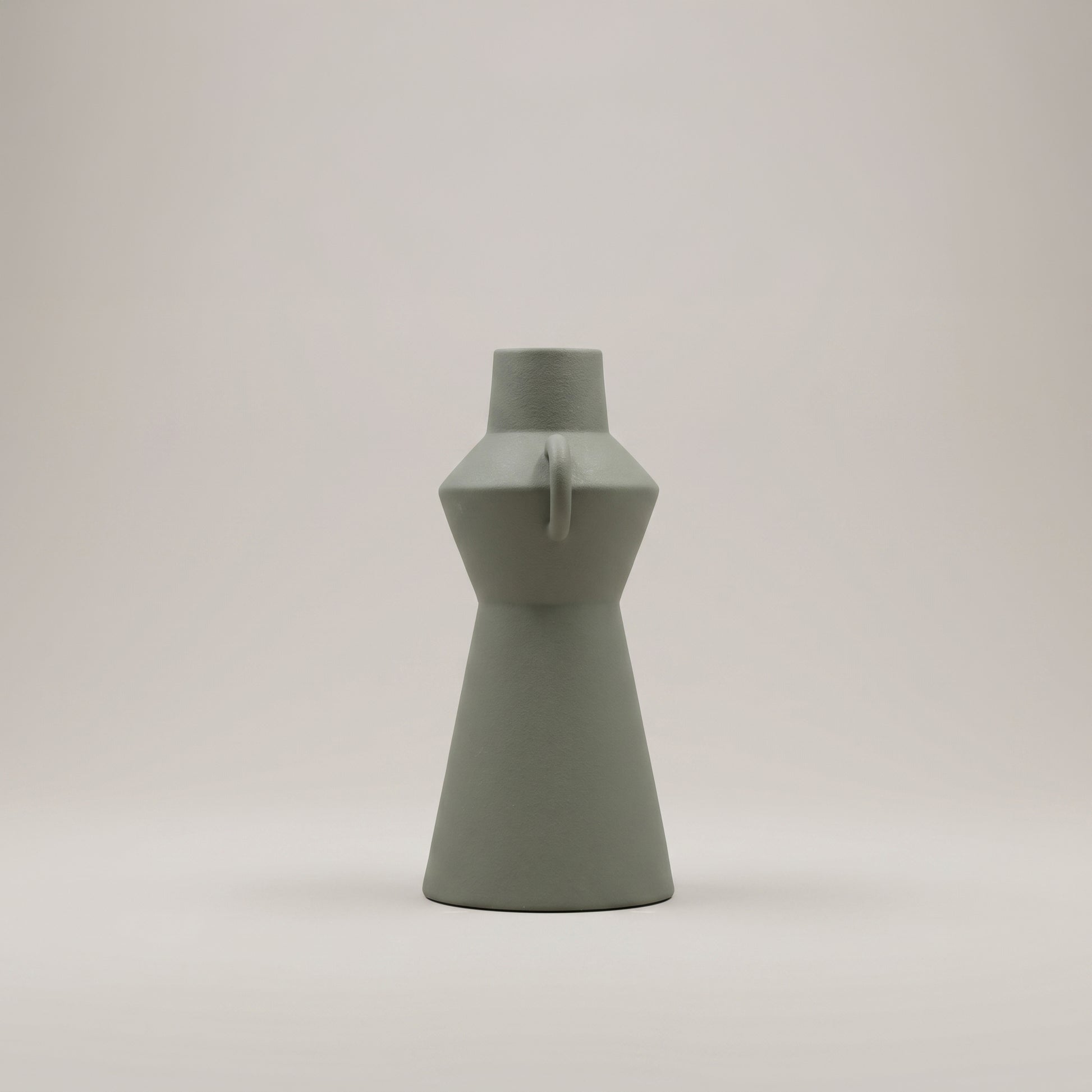 Grey Flower Vase with Handles by Zodiya-3